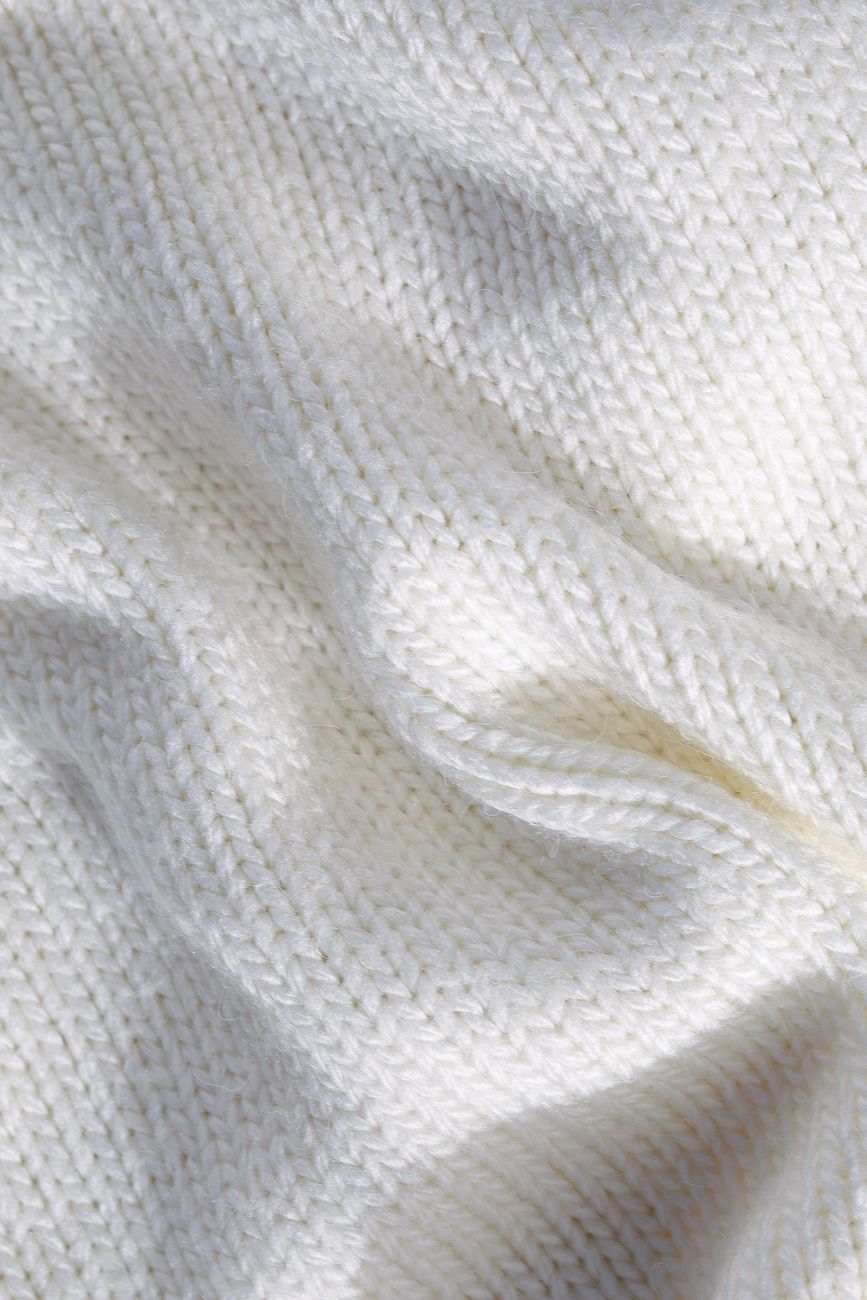 Bone jersey knit fabric texture